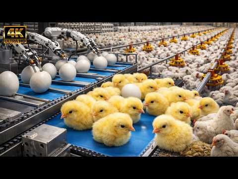 Inside a US Chicken Mega Factory: From Egg Incubation to Broiler Farming | Full Process