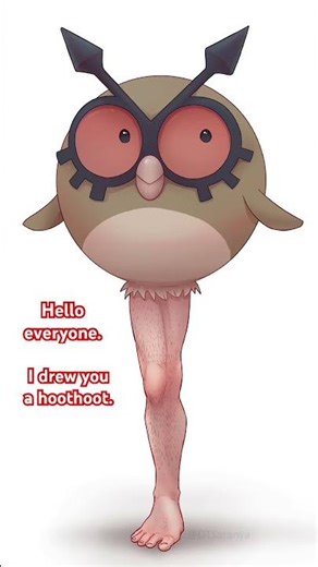 Hello. I drew you a hoothoot. #pokemonfanart #hoothoot