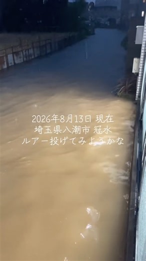 August 13, 2026 [Yashio City, Saitama Prefecture Flooding] Maybe I'll try casting a lure Area 47