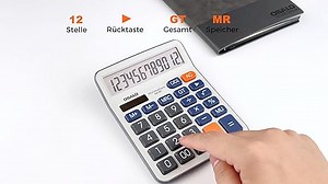 OSALO Taschenrechner Tischrechner büro 12-stelliger große Tasten LCD Anzeige