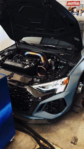 Michael’s 8Y RS3 is on the Dyno! Dyno results drop Sunday, how much HP do you think he will make? Hint he’s on our IMS 950R Turbo Kit 👀 #irozmotorsport #audi #rs3 #daza #audisport | Iroz Motorsport