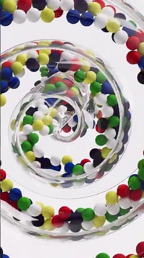 Amazing Gravity Simulation – Colorful Balls in Spiral Tube | Cinema 4D | Corona Render