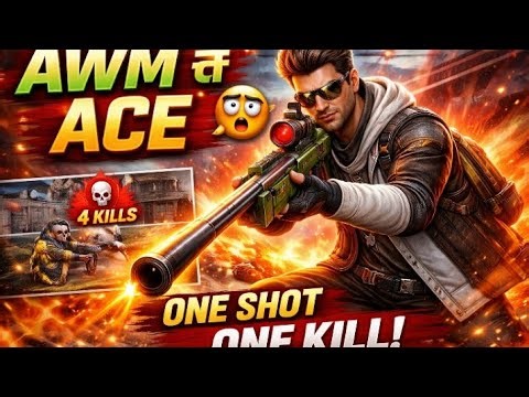 Sniper King 👑 | AWM से पूरा Squad खत्म (ACE) 😱