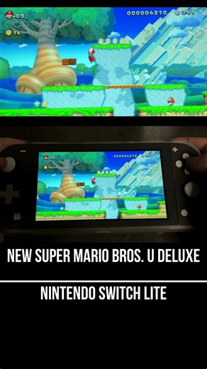 New Super Mario Bros. U Deluxe Nintendo Switch Lite Gameplay