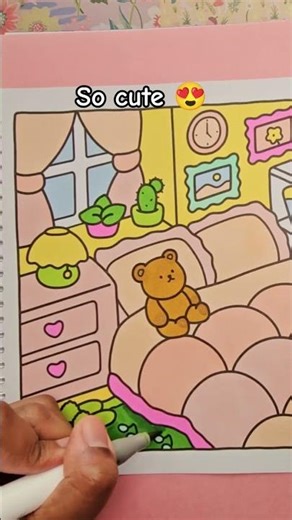 this turned out so cute 😭💕 #cozycoloring #coloring #satisfying