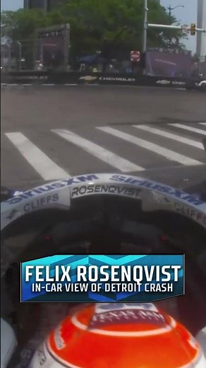Felix Rosenqvist's on-board cam during Detroit crash 😧👀 #INDYCAR #INDYCARonFOX