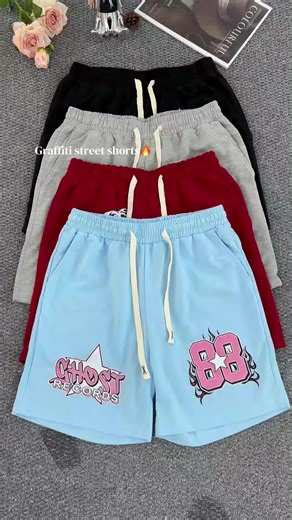 Be honest… graphic shorts like these are stylish or a little too loud? #shorts #graffiti #mensfashion #tiktokshopholidayhual #tiktokshopjumpstartsale
