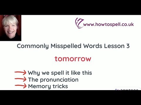 how to spell tomorrow