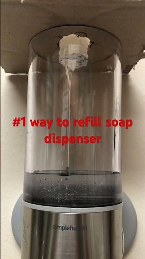 Refill soap dispenser the right way.