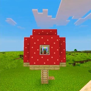 I Built The CUTEST Mushroom Starter House in Minecraft! 🍄