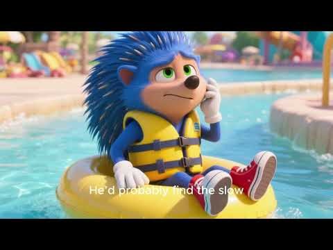 Sonic visits a water park