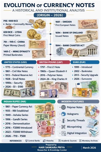 Evolution of currency notes