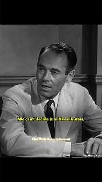 We can't decide it in five minutes. #12angrymen #henryfonda #jackwarden #leejcobb #legaldrama #movie
