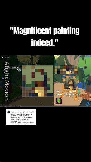 MONA LISA PAINTING | BLOCKTALES DEMO 5 #blocktales #fyp #roblox #monalisa