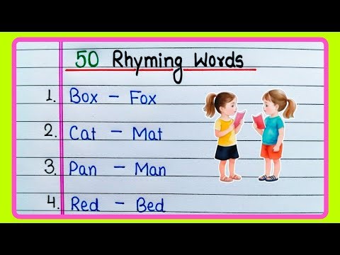 Rhyming Words | 50 Rhyming Words | Rhyming Words in English | Rhyming Words 50