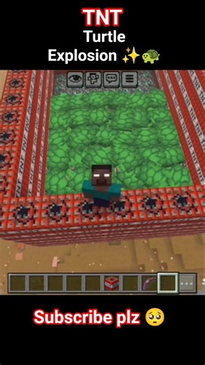TNT turtle explosion ❤️‍🩹🐢🥺 #minecraft #tnt #shorts #emotional