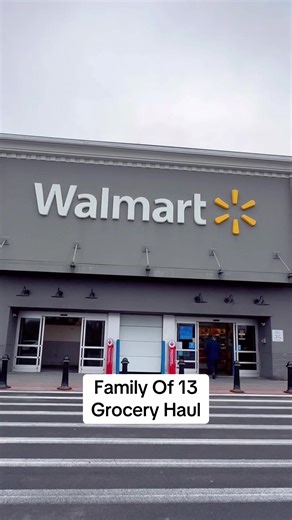 Family of 13 Grocery Shopping at Walmart