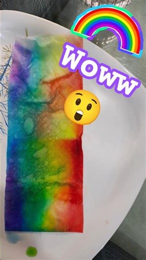 DIY Rainbow 🌈 Try this simple science activity at home 🏡#shorts #science #rainbows