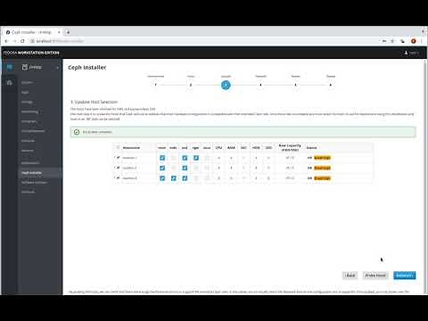 Installing a Ceph cluster with a GUI