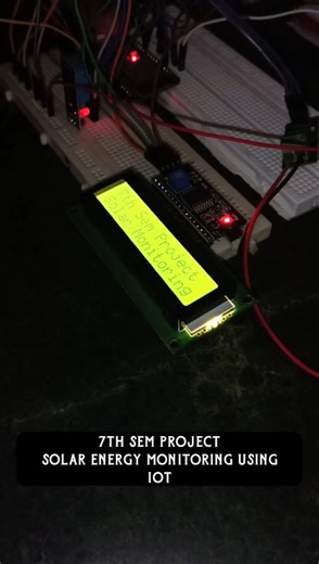 Solar Energy Monitoring using IoT #iotproject #solarenergy #electronics
