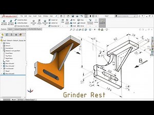 Solidworks Tutorial: Exercise #48 (Grinder rest)