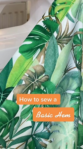 How to sew a ✨ Basic Hem ✨ perfect for taking up trousers and finishing garments #fabric #easysewingtutorials #handmade #sewing #cotton #textile #fabrics #sewinghems #sewingtutorial #finishinghem #easydiys #fabricstore #fabricdesign #interiordesign #textiles #designer #embroidery #homedecor #textiledesign #sew #quilting #pattern #dress #onlineshopping #fabricshop #fashiondesigner #sewingproject