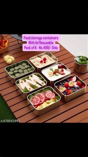 Stainless steel Food storage containers with lid | Reusable for fridge storage #kitchenessentials