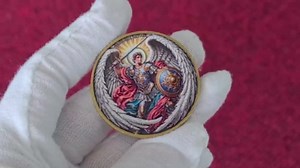 Archangel Michael Challenge Coin - Spiritual Protection, Guardian Angel, Psalm 91:10-11 Inspirational Gift ﻿ ﻿