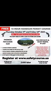 1.4K views · 10 comments | FREE 18 Hour NYS Pistol Permit Course. More info at www.safetycourse.us | Armsta Training | Facebook