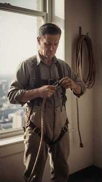 The Rope Between Him and Death: 1931 Window Washer Safety #history #shorts