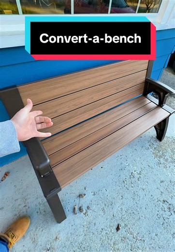 If you’ve been browsing patio furniture, this bench that converts into a table is one of those designs that makes outdoor setups a lot more versatile. It works as a standard outdoor bench for a porch, patio, or backyard, but it easily transforms into a table with seating on both sides when you need a place to sit and enjoy a meal or conversation. This type of convertible bench table is ideal for small patios, backyard seating areas, garden spaces, apartment balconies, and deck furniture setups w