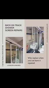 Hi, I’m Ian Stathers, owner of Back on Track shower screen repairs. Here is a recent shower screen repair. With over 35 yrs experience I have the expertise to repair most types & styles of shower screens, sliding pivot doors & all brands of sliding wardrobe doors. Brands we repair - Ideal, Betta, Ezy Glide, Stegbar, Complete & Elegant, Regency, Supreme, Top Line, Diamond and Medallion. I also have a large range of online spare parts. Our service areas - Sydney to The Shoalhaven. Please call Ian 