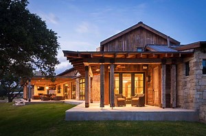 Modern-rustic barn style retreat in Texas Hill Country - architecture and design