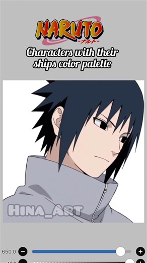 Naruto characters with their ships color palette 🤭 #naruto #colorpalette #animeeart #colorswap