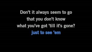 Karaoke Big Yellow Taxi - Joni Mitchell - CDG, MP4, KFN - Karaoke Version