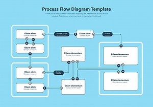 Infographie moderne pour le diagramme de flux de processus - version...