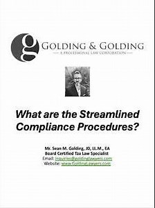 What are the IRS Streamlined Offshore Procedures?
