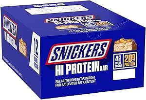 SNICKERS Peanut & Caramel Hi Protein Bar, 24.12 oz, 12 ct Box