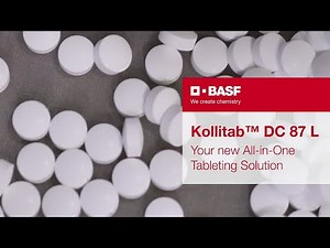 Kollitab™ DC 87 L, the new all-in-one coprocessed excipient for direct compression