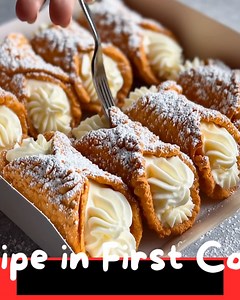 2.5K views · 13 reactions | Classic Italian Cannoli with Creamy Filling Ingredients For the Shells: 2 cups (250g) all-purpose flour 2 tbsp granulated sugar 1/4 tsp salt 3 tbsp unsalted butter, cold and cubed | Royal Recipes | Facebook