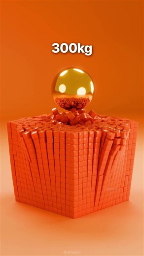 10kg vs 10000kg ball falling simulation