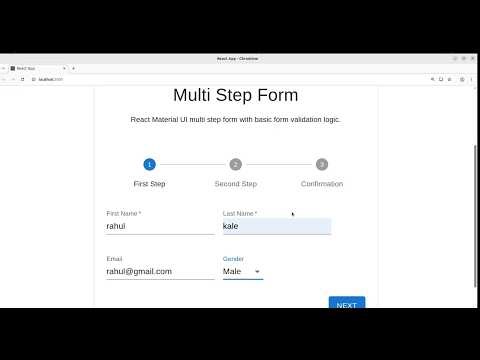 ReactJS Typescript multi step form