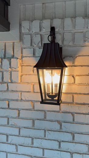 Just over here replacing our old lanterns… ….with the most adorable cottage-like lanterns from @amazon !!!Can’t wait to add flickering flame lightbulbs now! The cutest affordable cottage-like outdoor lanterns!Comment SHOP below to receive a DM with the link to shop this post on my LTK ⬇ https://liketk.it/5b5gy#homedesign #design #renovation #beforeandafter #homerenovation #diy | Laura Perkins