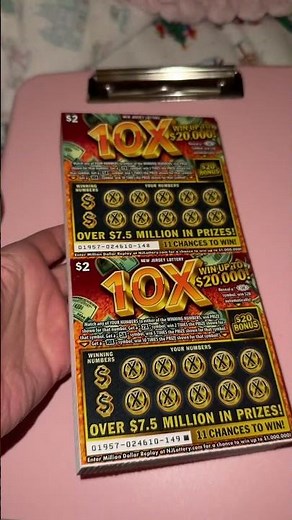 Opening 10X New Jersey Scratch Off Tickets - Full Book #gambling #lottery