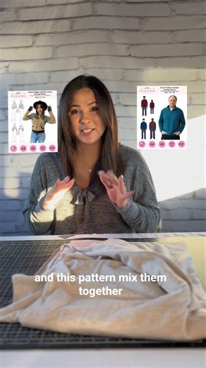 Sweatshirt Hack! Eclipse + Arctic Patterns = Cozy Quarter-Zip Pullover 😍