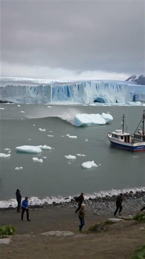 Antarctica Glacier Calving: Massive Ice Tsunami #Antarctica #Nature
