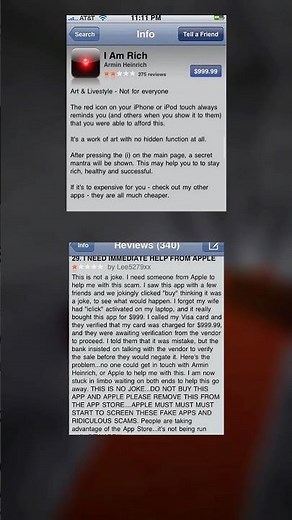 I am rich app scandal