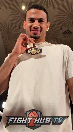 Rolly Romero FLEXES RUBY chain of world title belt!