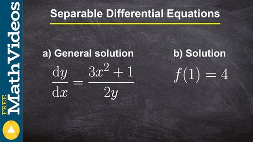 Learn how to solve the separable differential equation
