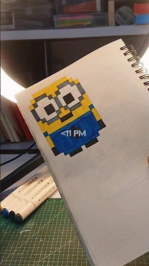 pixel art part 24From tiny pixels to a cute Minion #art #pixelart #pixelstudio #easyart